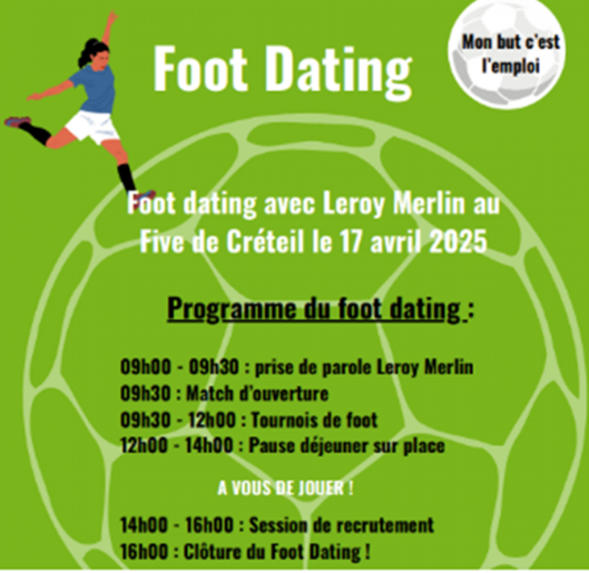 Foot Dating avec Face Val-de-Marne et Leroy Merlin au Five de Créteil